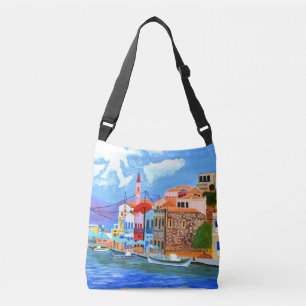 Schöne griechische Crossbody Bag Tragetaschen Mit Langen Trägern