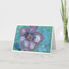 Schöne, große lila Blume Karte