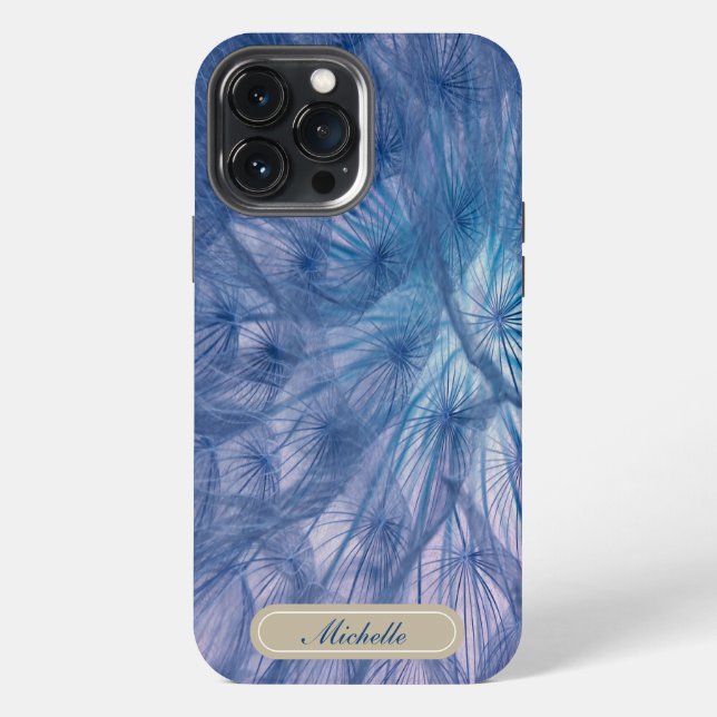 Schöne große luftige blaue Löwenzahn  iPhone 13 Pro Max Hülle (Rückseite)