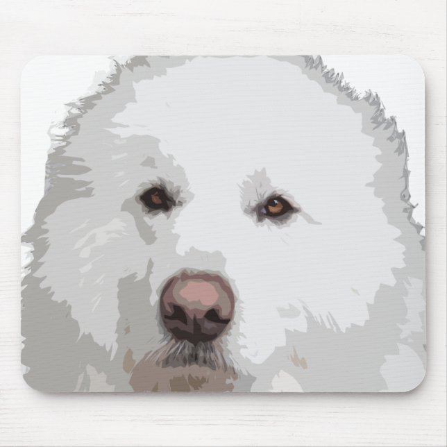 Schöne große Pyrenäen Hundelaupe Mousepad (Vorne)
