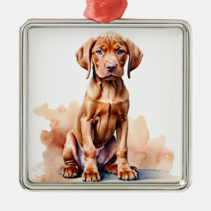 SCHÖNE GROSSE ROTE VIZSLA DOG ORNAMENT AUS METALL