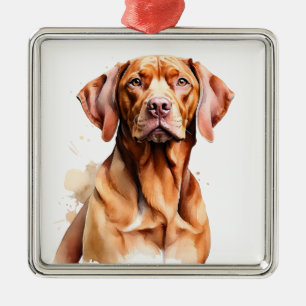 SCHÖNE GROSSE ROTE VIZSLA DOG ORNAMENT AUS METALL