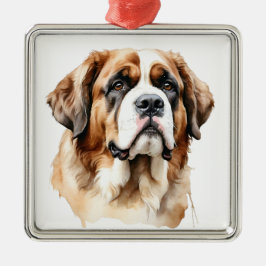 SCHÖNE GROSSE SAINT BERNARD DOG ORNAMENT AUS METALL