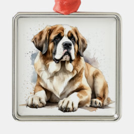SCHÖNE GROSSE SAINT BERNARD DOG ORNAMENT AUS METALL