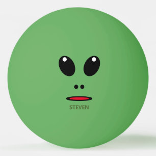 Schöne grüne Alien Personalisiert Tischtennisball
