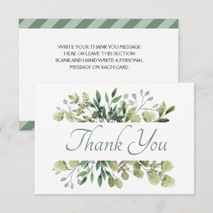 Schöne grüne Blätter Dankeskarte