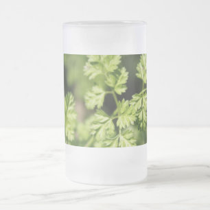 Schöne grüne Frühlingsblätter Mattglas Bierglas