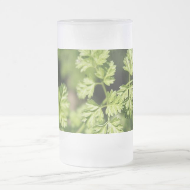 Schöne grüne Frühlingsstifte Blätter Mattglas Bierglas (Mittel)
