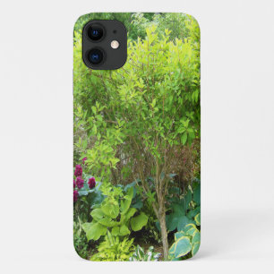 Schöne grüne Gartenlandschaft mit Hostas Case-Mate iPhone Hülle