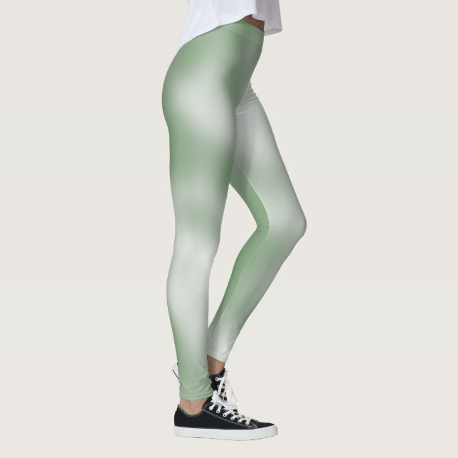Schöne grüne Klassik schattige Weiß Leggings (Rechts)
