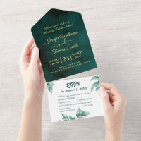 Schöne grüne und weiße Hochzeit