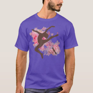 Schöne Gymnastik farbenfrohe Wasserfarben, Blumen T-Shirt