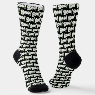 Schöne Halloween-Geister-Cartoon-Art Schwarz Socken
