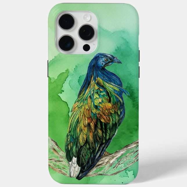 Schöne handbemalte, gefährdete Nicobar-Taube Case-Mate iPhone Hülle (Rückseite)