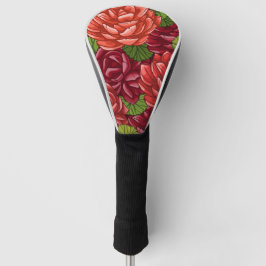 Schöne Handgemälde mit Blumen Golf Headcover