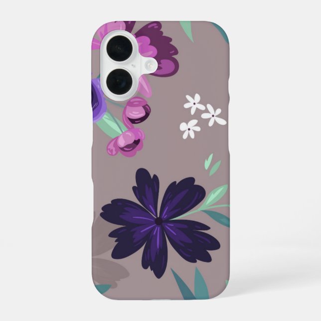 Schöne handgemalte Blätter iPhone 16 Hülle (Rückseite)