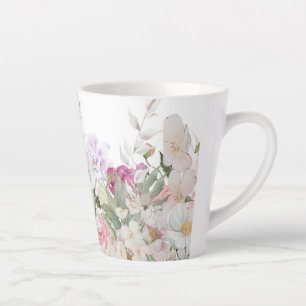 Schöne handgemalte Blumendrucke Milchtasse