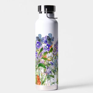 Schöne handgemalte Blumendrucke Trinkflasche