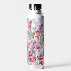 Schöne handgemalte Blumendrucke Trinkflasche