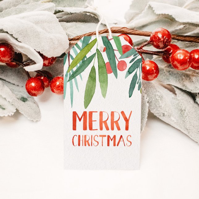 Schöne handgeschriebene Wasserfarben Berry & Branc Geschenkanhänger (Von Creator hochgeladen)