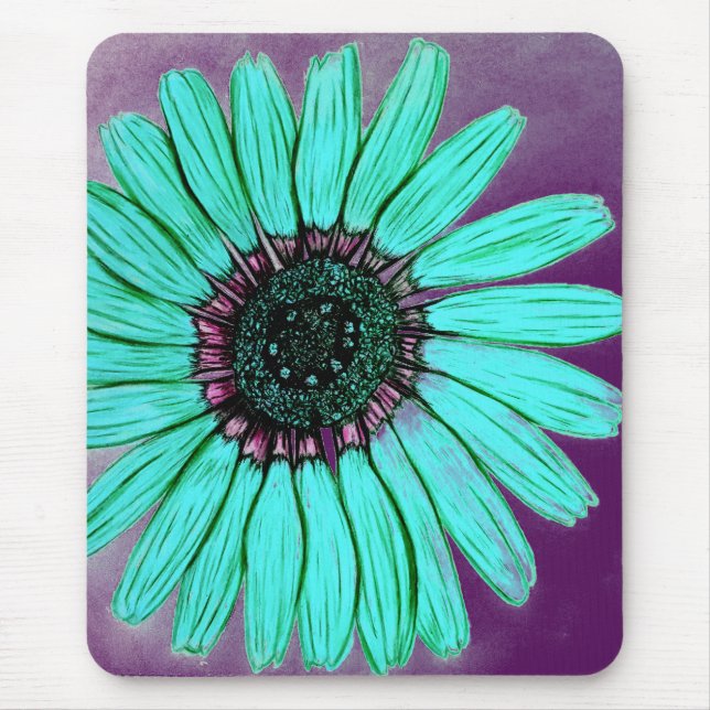 Schöne handgezeichnete Blume Mousepad (Vorne)