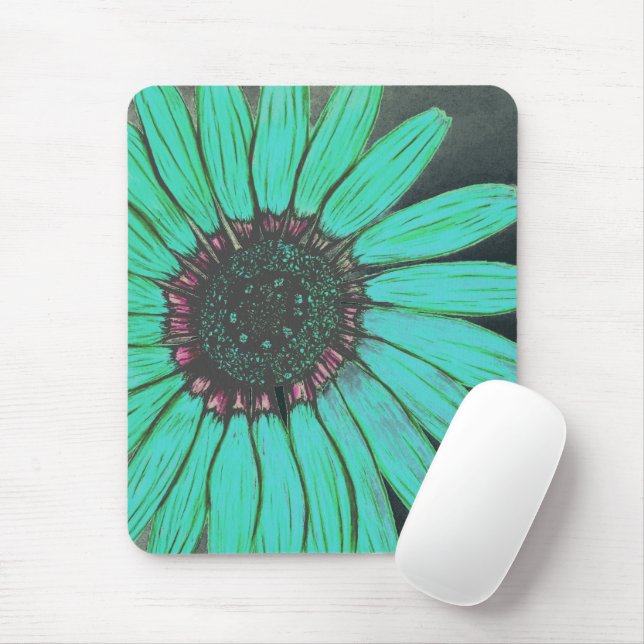 Schöne handgezeichnete Blume Mousepad (Mit Mouse)
