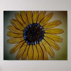 Schöne handgezeichnete Blume Poster