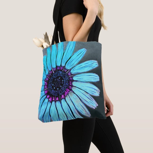 Schöne handgezeichnete Blume Tasche (Von Nahem)
