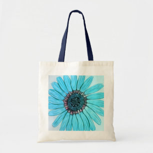 Schöne Handgezeichnete Blume Tote Tasche