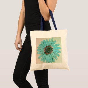 Schöne Handgezeichnete Blume Tote Tasche