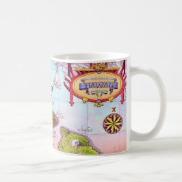 Schöne Hawaii-Inseln Karte Kaffeetasse
