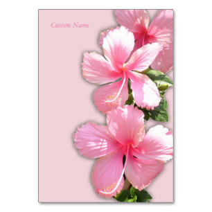 Schöne hawaiianische Hibiskus-Tischkarte Tischnummer
