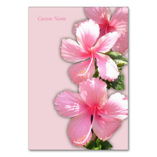Schöne hawaiianische Hibiskus-Tischkarte Tischnummer