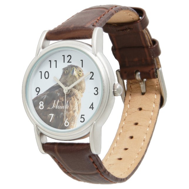 Schöne Hawk Bird Watch Armbanduhr (Schrägansicht)