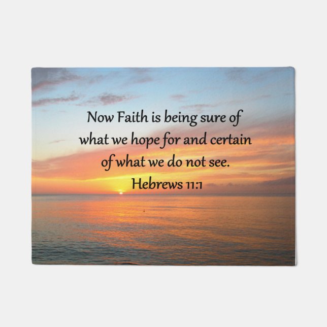 SCHÖNE HEBREWS 11:1 SONNENDESIGN FUßMATTE (Vorderseite)