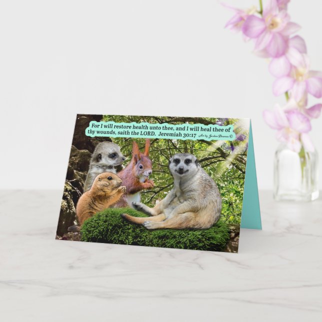 Schöne Heilschrift Jeremiah 30:17 Karte (Orchidee)