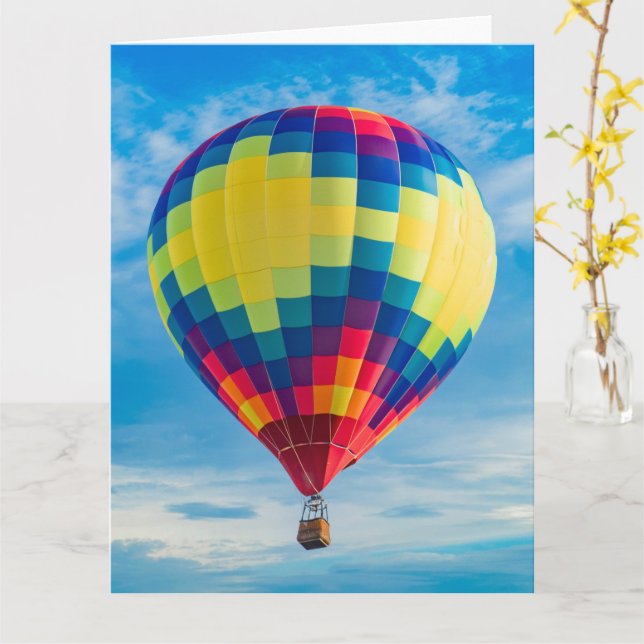 Schöne Heißluftballons Blank Notecard Karte (Gelbe Blume)