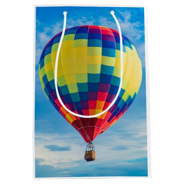 Schöne Heißluftballons Mittlere Geschenktüte (Vorderseite)