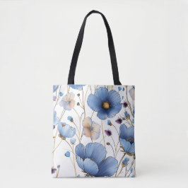 Schöne hellblaue Wildblume Tasche
