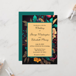 Schöne, helle Blumenhochzeit Einladung