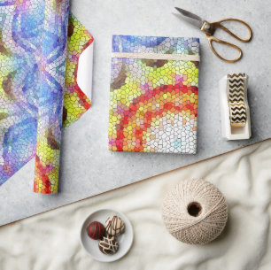 Schöne, helle Mosaiksteinblume Geschenkpapier