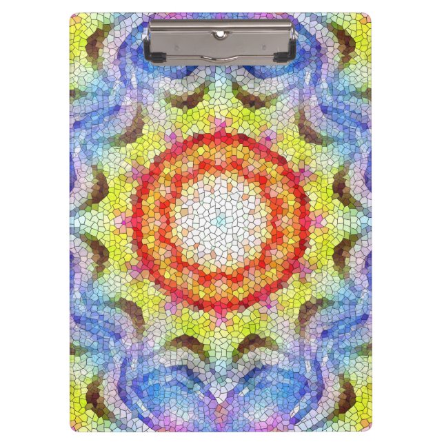 Schöne, helle Mosaiksteinblume Klemmbrett (Vorderseite)