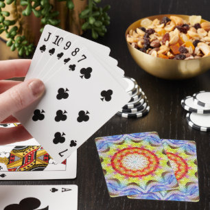 Schöne, helle Mosaiksteinblume Spielkarten