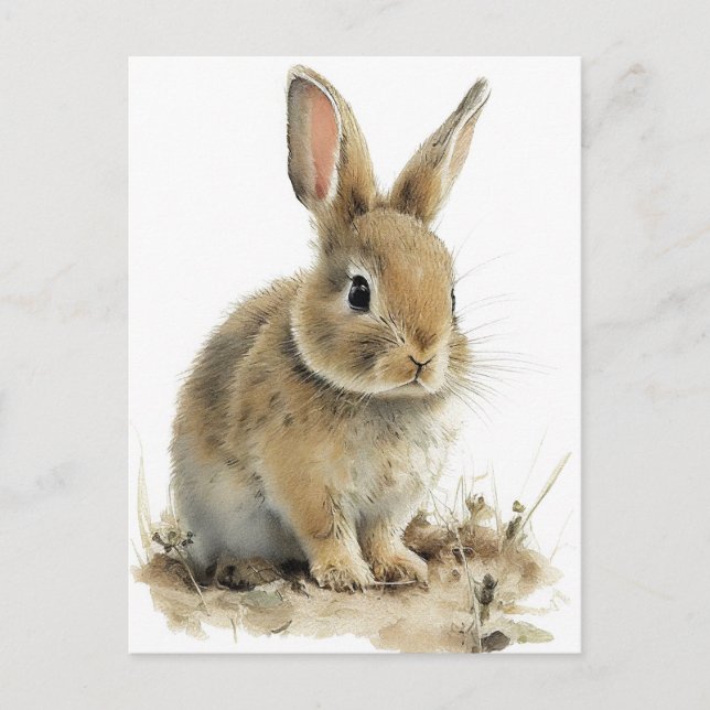 Schöne helle Postkarte in Aquarellfarben (Vorderseite)