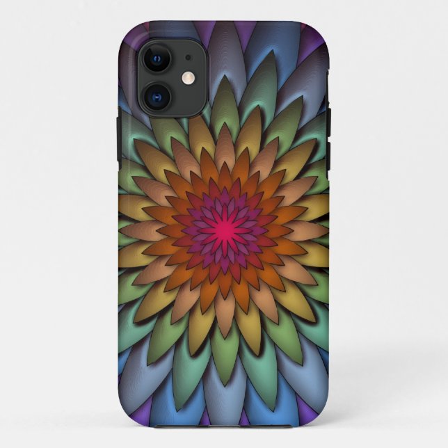 Schöne Helle-Regenbogen-Blume Case-Mate iPhone Hülle (Rückseite)