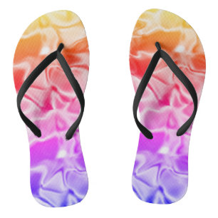 Schöne, helle Regenbogen Streifen Neonfarben Flip Flops