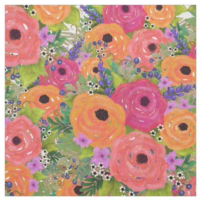 Schöne, helle und kühne Blume Stoff (Muster)