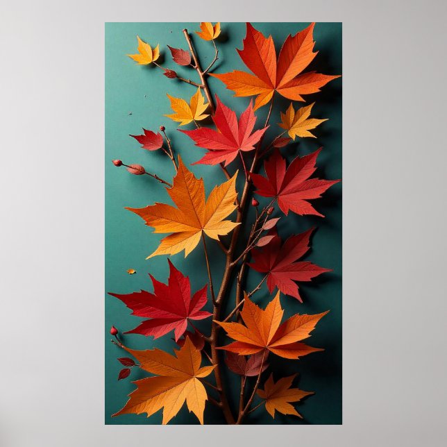 Schöne Herbstapplikation Poster (Vorne)