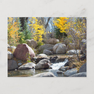 Schöne Herbstbäche Landschaft in Aspen, Colorado Postkarte