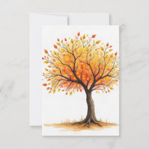 Schöne Herbstbaum-Einladungen Einladung
